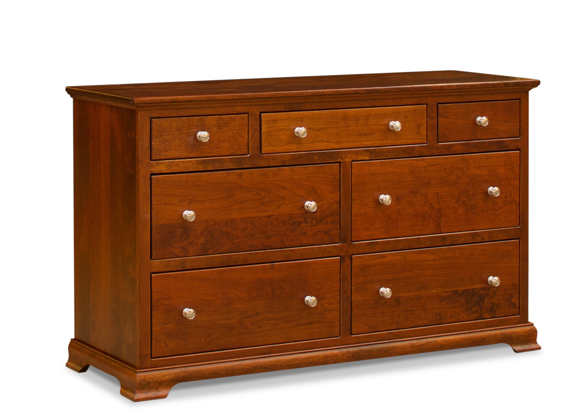 Premier Furnishings Bedroom Princeton Cherry 7-Drawer Dresser is